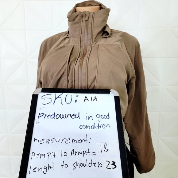 Lululemon Women's Frontier Brown Always Effortless Full-Zip Basic Jacket Size 6 - Picture 10 of 10